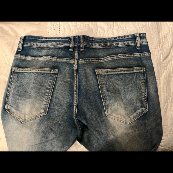 Unbranded Distressed Jeans with zippers - Picture 2 of 4